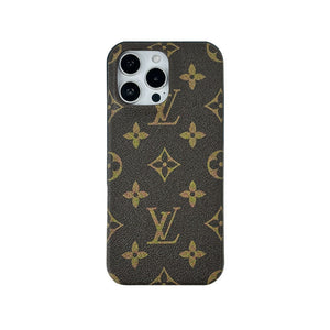 Monogram Leather Magnetic iPhone Case(Compatible With Magsafe)Small Printing -RCLV037 - Runycase