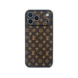 Monogram Refined Leather Magnetic iPhone Case(Compatible With Magsafe)For iPhone 17 Series-RCLV064 - Runycase