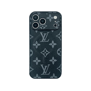 Monogram Refined Leather Magnetic iPhone Case(Compatible With Magsafe)For iPhone 17 Series-RCLV064 - Runycase