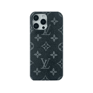 Monogram Leather Magnetic iPhone Case(Compatible With Magsafe)Small Printing -RCLV037 - Runycase