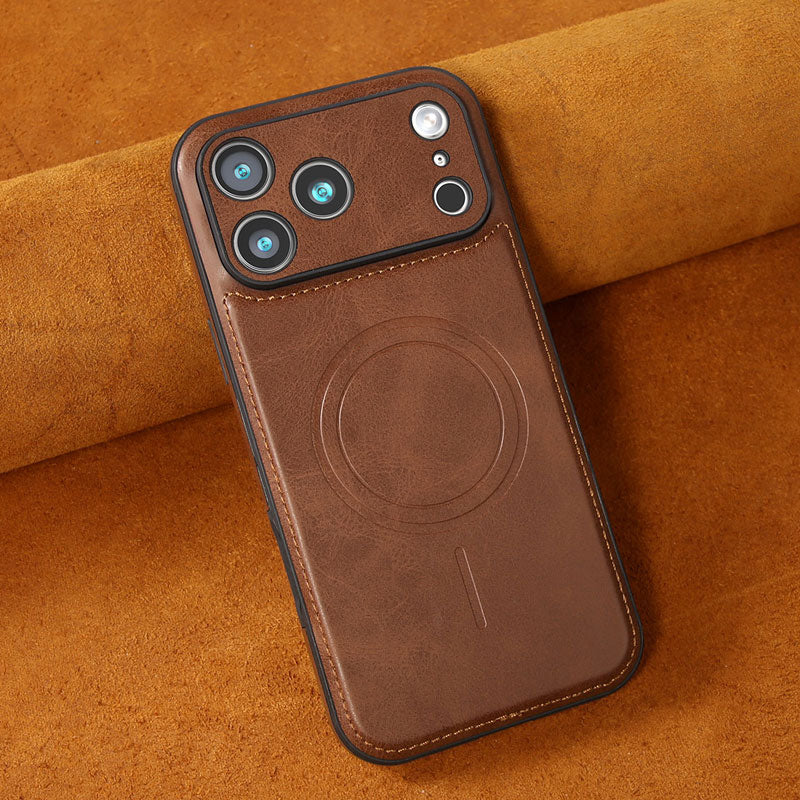 Leather Magsafe iPhone Case For iPhone 17 Series Coffee | PE260082 PADUCASE