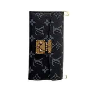 Premium Monogram iPhone Case With Wallet And Crossbody Strap For iPhone 17 Series-RCLV089 - Runycase