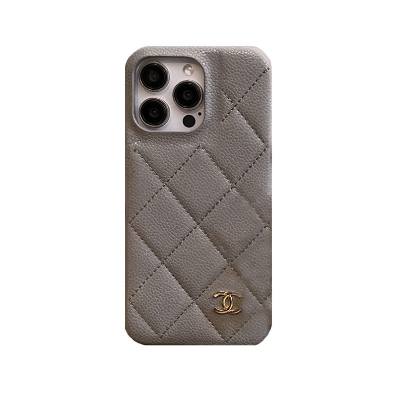 Classic Leather CC Phone Case For iPhone Brown-635120591857