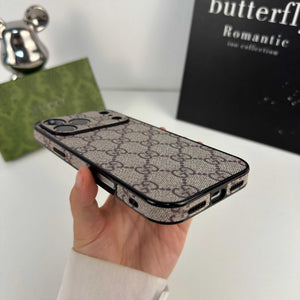 Classic Leather GG iPhone Case For iPhone 17 Series Brown-RCGG139