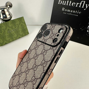 Classic Leather GG iPhone Case For iPhone 17 Series Brown-RCGG139