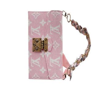 High-quality Monogram iPhone Case With Card Holder And chain For iPhone 17 Series-RCLV088 - Runycase