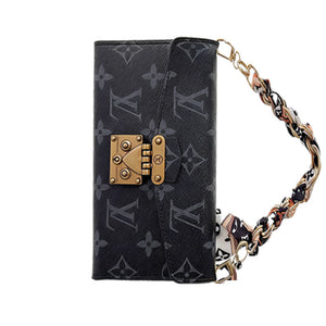 High-quality Monogram iPhone Case With Card Holder And chain For iPhone 17 Series-RCLV088 - Runycase