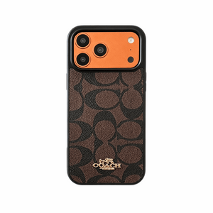 Leather CH Phone Case For iPhone Brown | PE260097