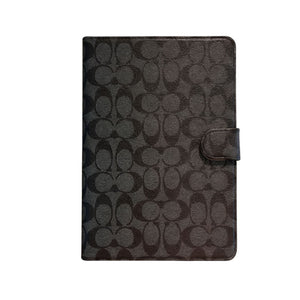 Refined Leather Monogram iPad Case Coffee-RCLV118 - Runycase