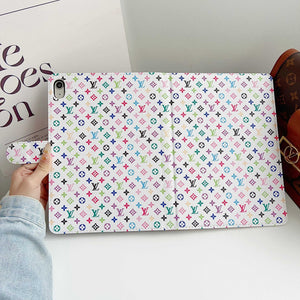 Stylish Leather Monogram iPad Case Small Printing-RCLV117 - Runycase
