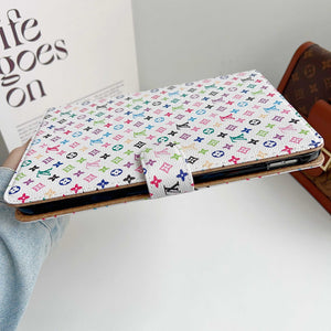 Stylish Leather Monogram iPad Case Small Printing-RCLV117 - Runycase