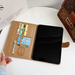 Stylish Leather Monogram iPad Case Small Printing-RCLV117 - Runycase