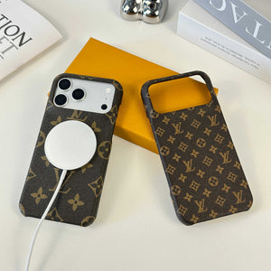 Monogram Premium Magnetic iPhone Case(Compatible With Magsafe)For iPhone 17 Series-RCLV061 - Runycase