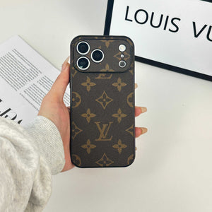 Monogram Refined Leather Magnetic iPhone Case(Compatible With Magsafe)For iPhone 17 Series-RCLV064 - Runycase