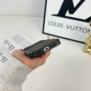 Monogram Refined Leather Magnetic iPhone Case(Compatible With Magsafe)For iPhone 17 Series-RCLV064 - Runycase
