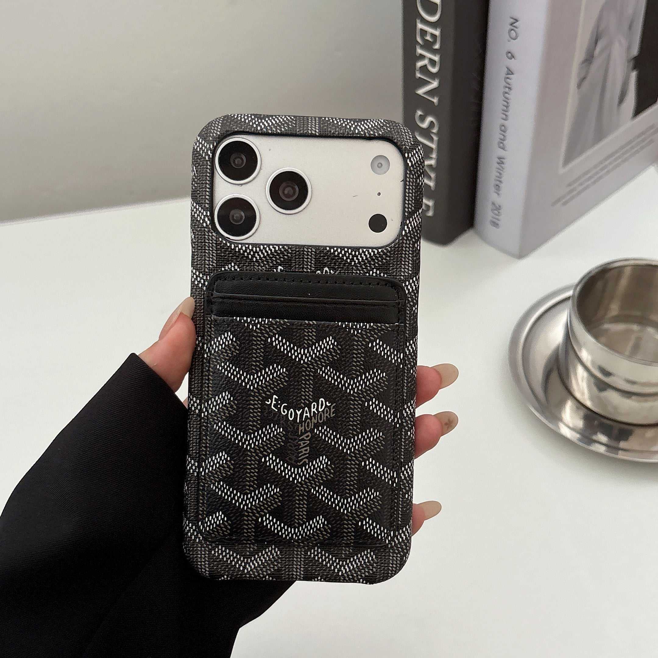 Leather GD iPhone Wallet Case - Magsafe Card Holder Design (Black) | PE260090 PADUCASE
