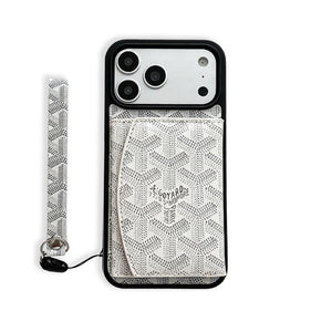 GD iPhone With Leather Case - Magnetic wallet and lanyard (White) | PE260088 PADUCASE