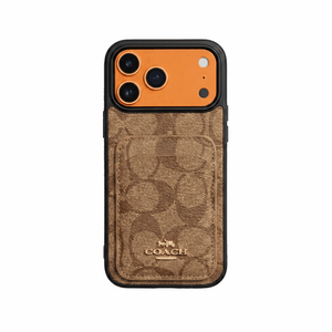 Leather CH Phone Case With Card Holder Design For iPhone Brown | PE260095