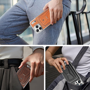 Leather iPhone Case With Magnetic Card Holder | PE260083 PADUCASE