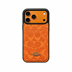 Leather CH Phone Case With Card Holder Design For iPhone Brown | PE260095