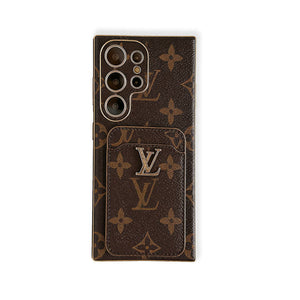 Luxury Monogram Samsung Galaxy S Series Case With Card Holder-RCLV099 - Runycase