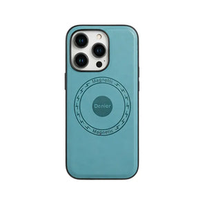 Brown MagSafe leather iPhone case by PADUCASE, showcasing sleek design and magnetic attachment for iPhone protection.
