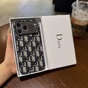 Leather CD iPhone Case With Lens Protection For iPhone 17 Series Black-RCCD157