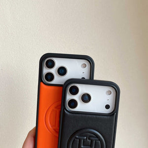 Leather H Phone Case For iPhone Orange | PE2600107