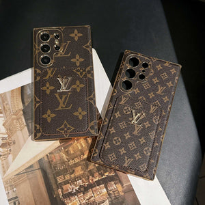 Luxury Monogram Samsung Galaxy S Series Case With Card Holder-RCLV099 - Runycase
