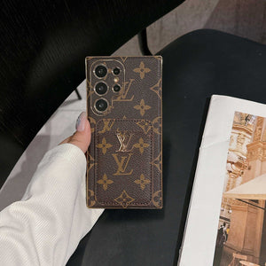 Luxury Monogram Samsung Galaxy S Series Case With Card Holder-RCLV099 - Runycase