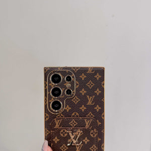 Luxury Monogram Samsung Galaxy S Series Case With Card Holder-RCLV099 - Runycase