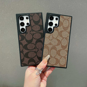Leather CH Phone Case For Samsung Coffee | PE260099