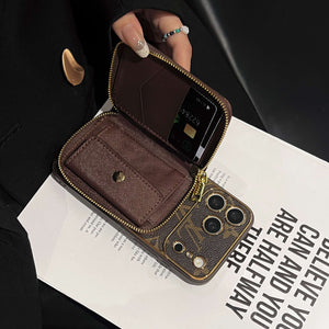 Premium Monogram iPhone Case With Wallet For iPhone 17 Series-RCLV186