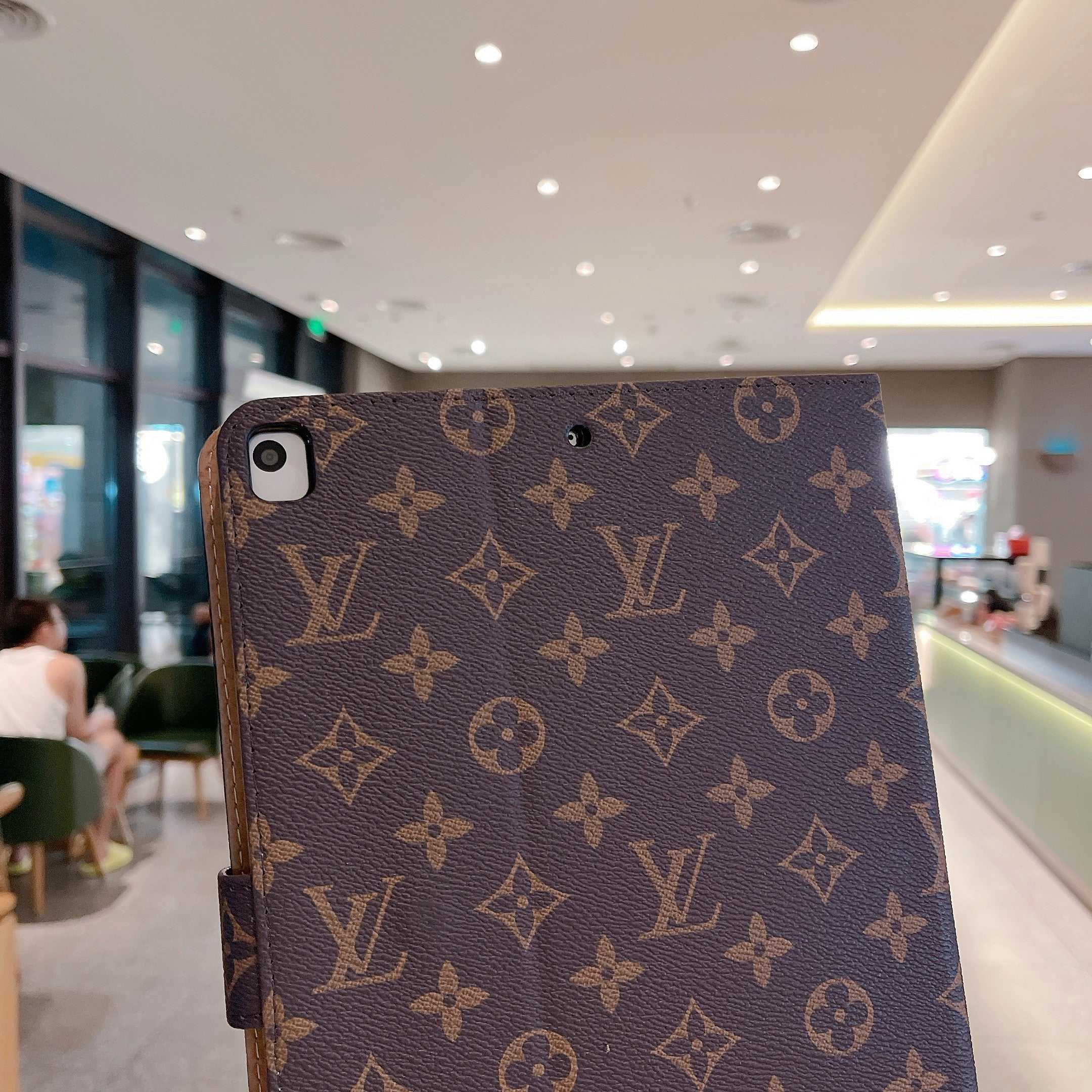 Luxury Leather Monogram iPad Case Big Printing-RCLV115 - Runycase
