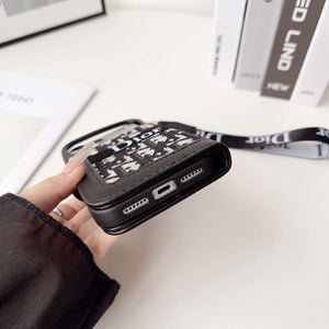 CD iPhone Case With Card Holder And Wrist Strap-RCCD156