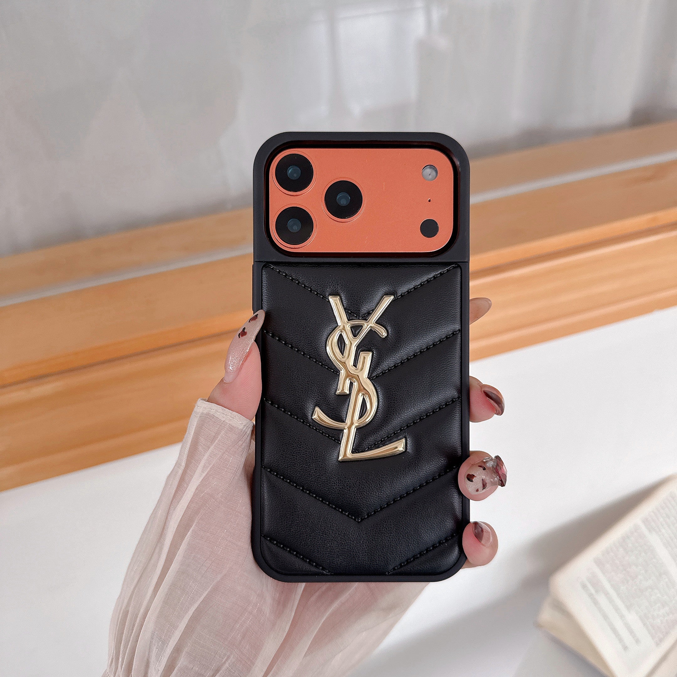 Leather YL Phone Case For iPhone black | PE2600132