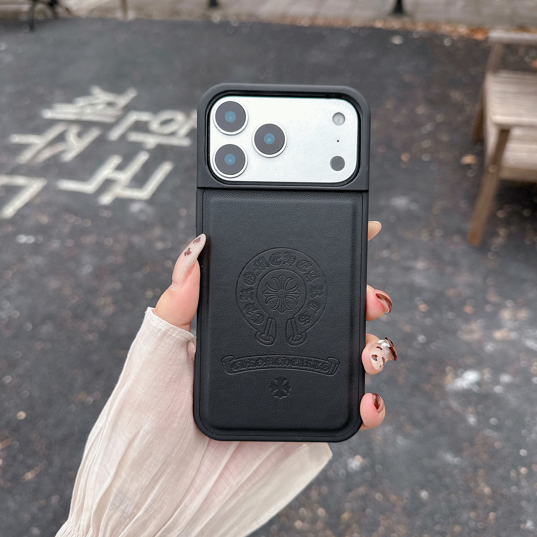 Leather CHS Phone Case For iPhone black | PE2600144