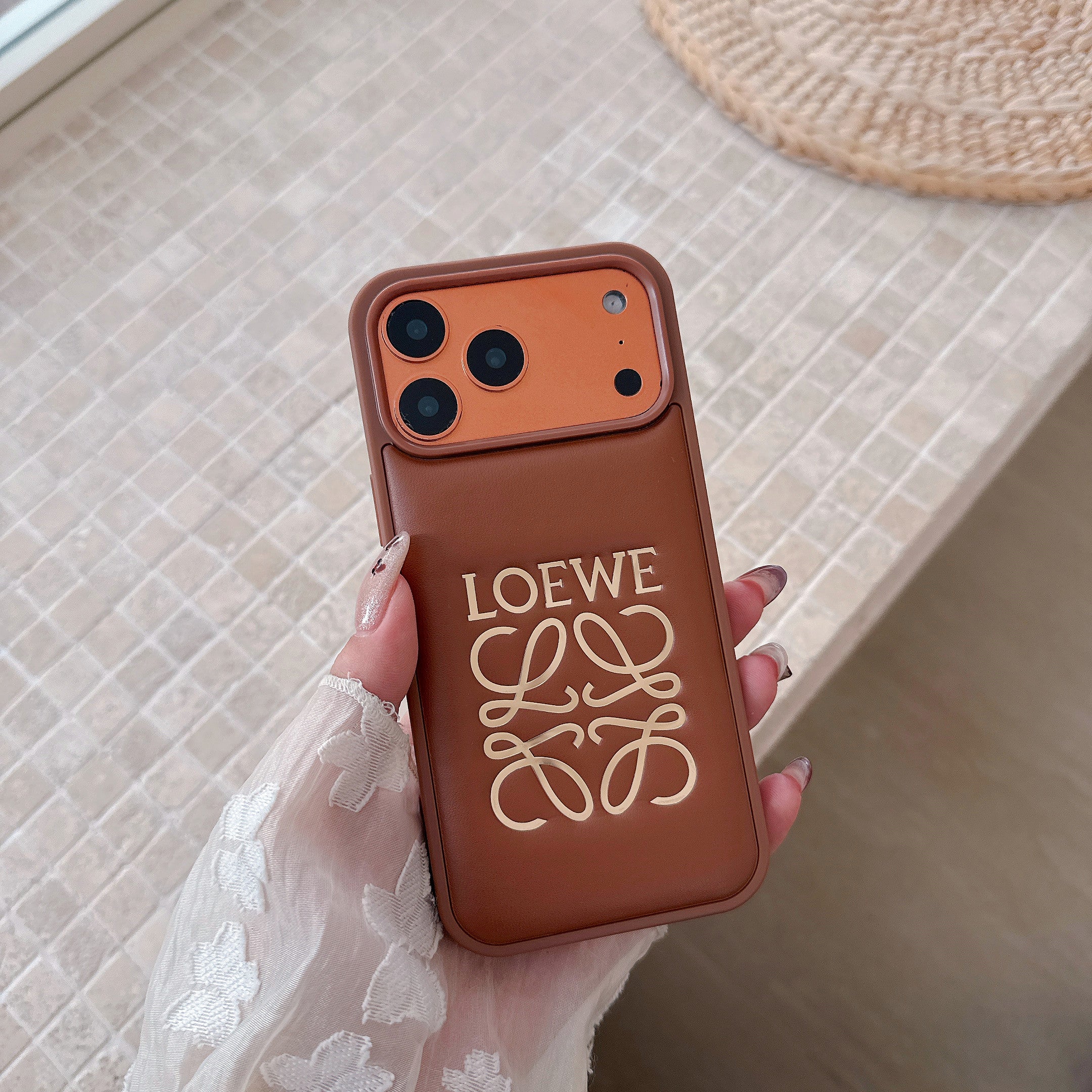 Leather LE Phone Case For iPhone brown | PE2600143