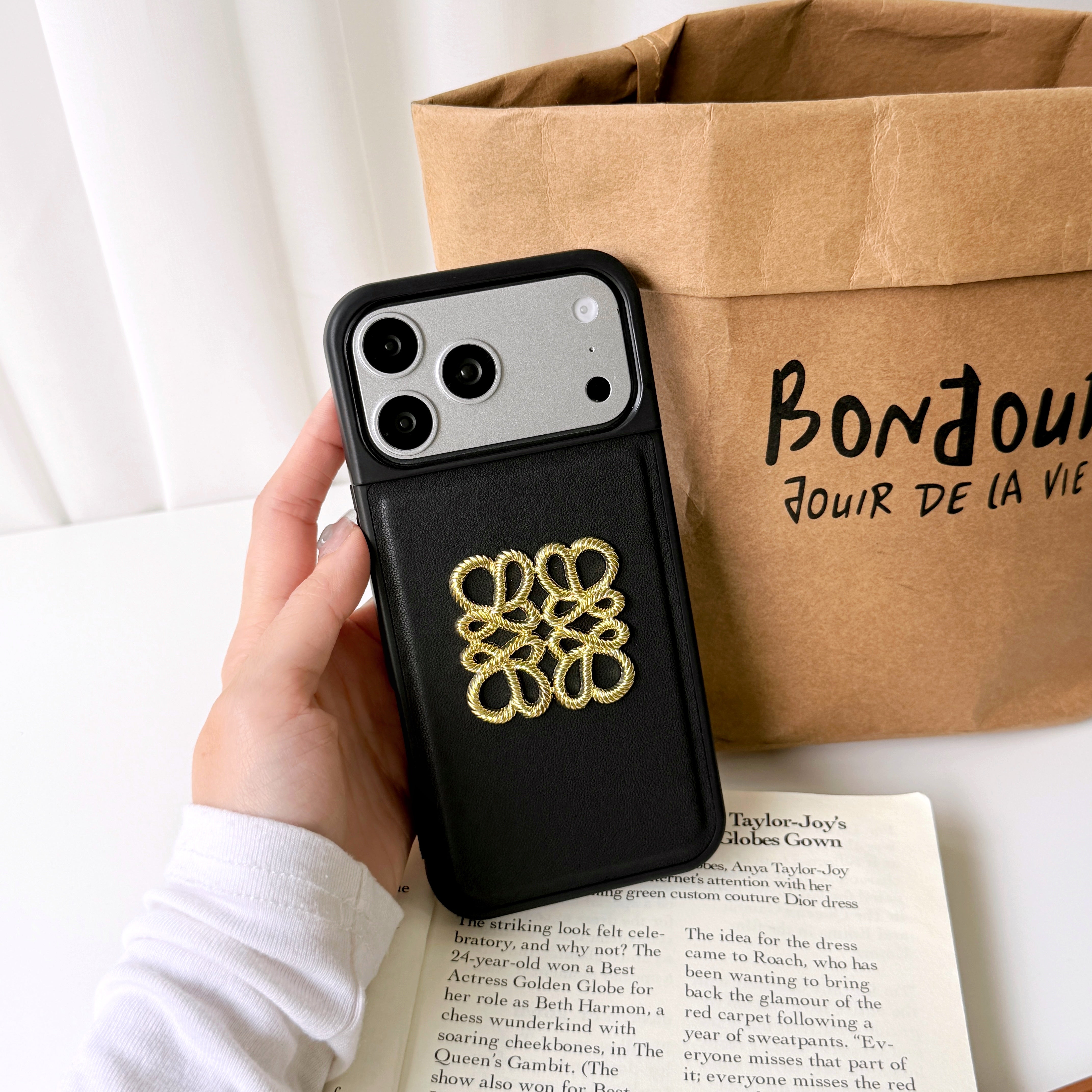Leather LE Phone Case For iPhone black | PE2600133