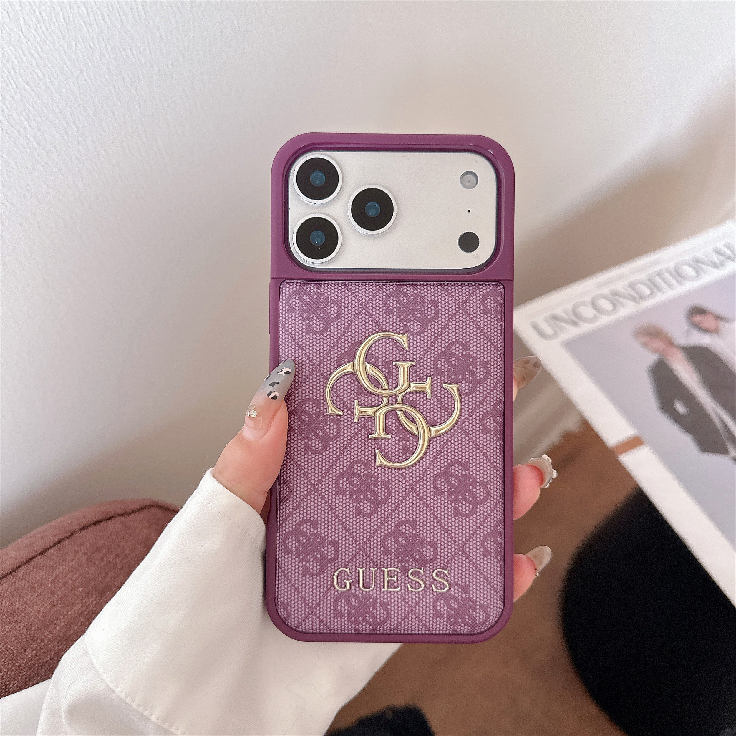Leather GS Phone Case For iPhone purple | PE2600134