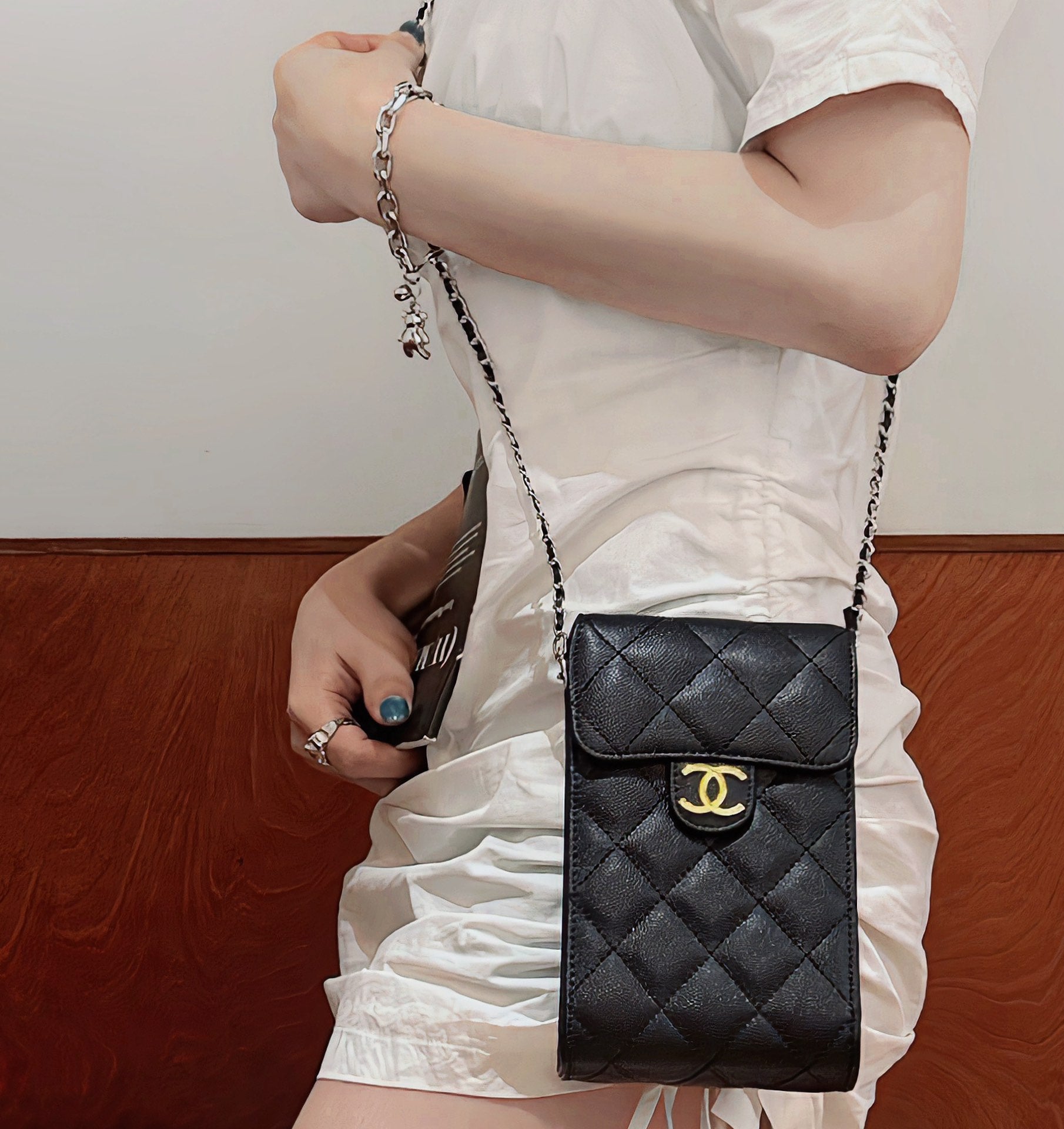Leather CC Crossbody Phone Bag | PE2600149