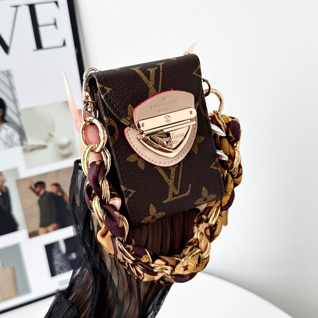 Leather Monogram Card Wallet| PE2600201