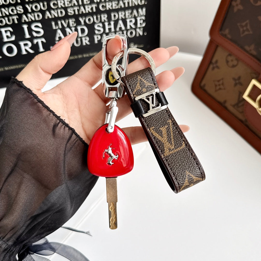 Leather Monogram Key Ring Bag Charm| PE2600205