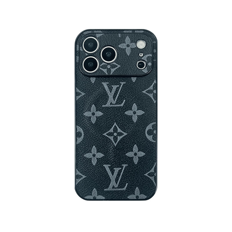 Monogram Refined Leather Magnetic iPhone Case（Compatible With Magsafe）For iPhone 17 Series-RCLV064 - Runycase