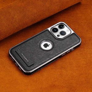 Learther Phone  Case With Stand For iPhone Brown | PE260080 PADUCASE