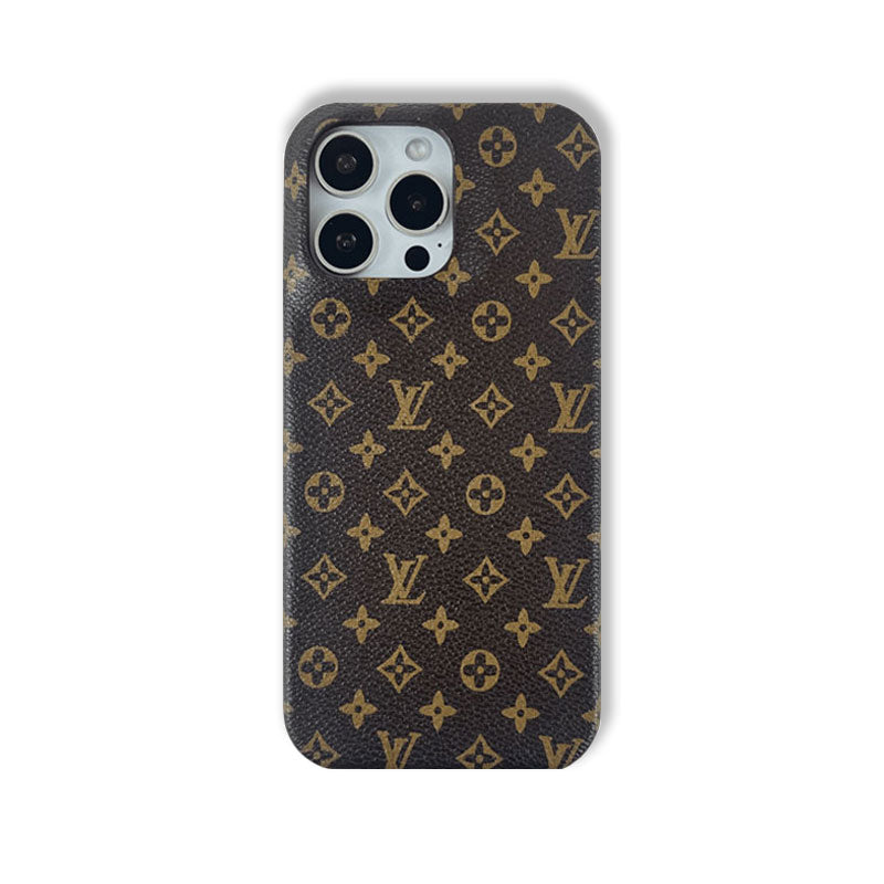 Monogram Leather Magnetic iPhone Case（Compatible With Magsafe）Small Printing -RCLV037 - Runycase