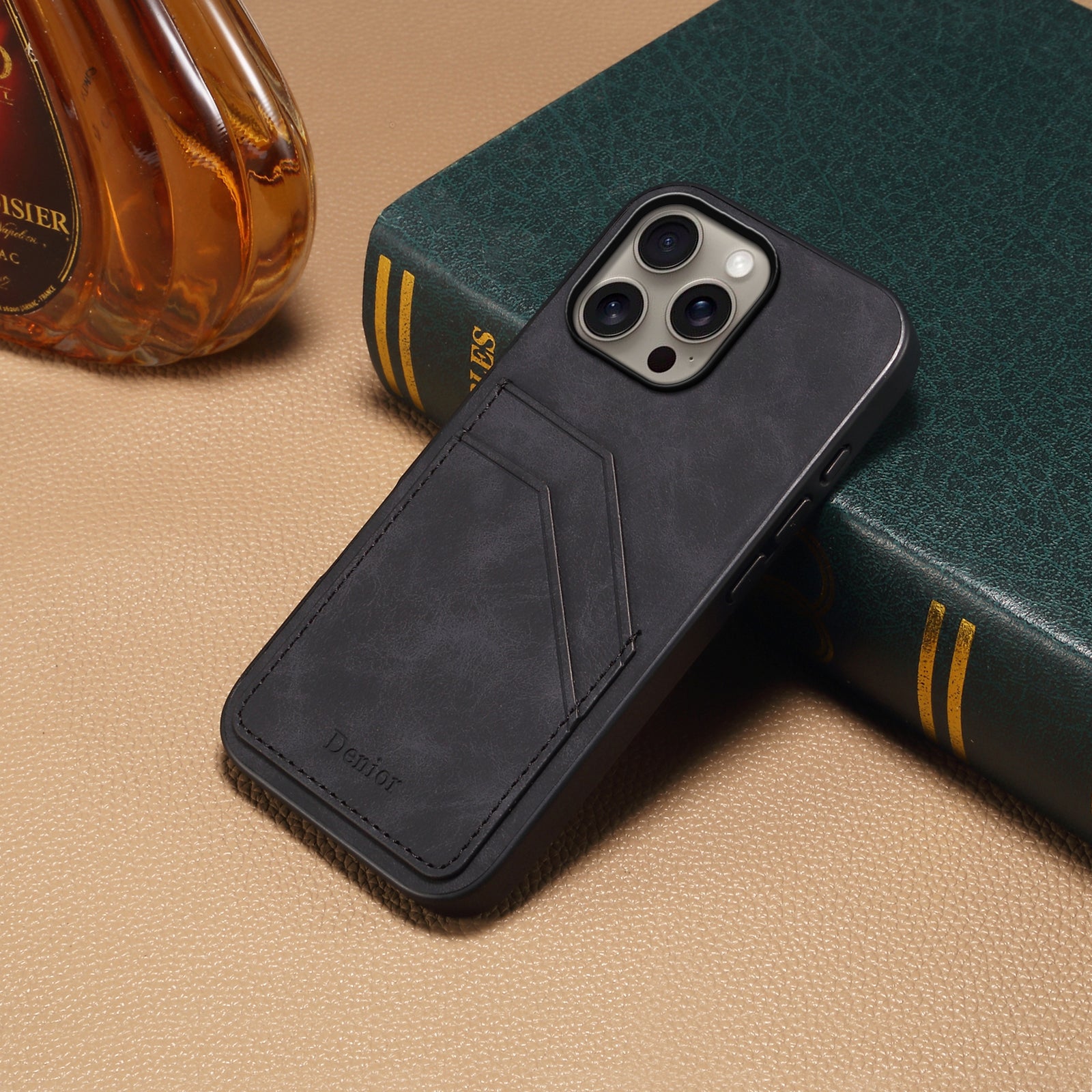 Durable  Leather Wallet iPhone Case – Full Protection (Black)  | PE260064