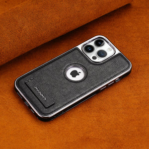 Learther Phone  Case With Stand For iPhone Brown | PE260080 PADUCASE