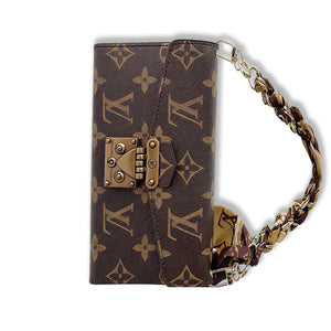 High-quality  Monogram iPhone Case With Card Holder And chain For iPhone 17 Series-RCLV088 - Runycase