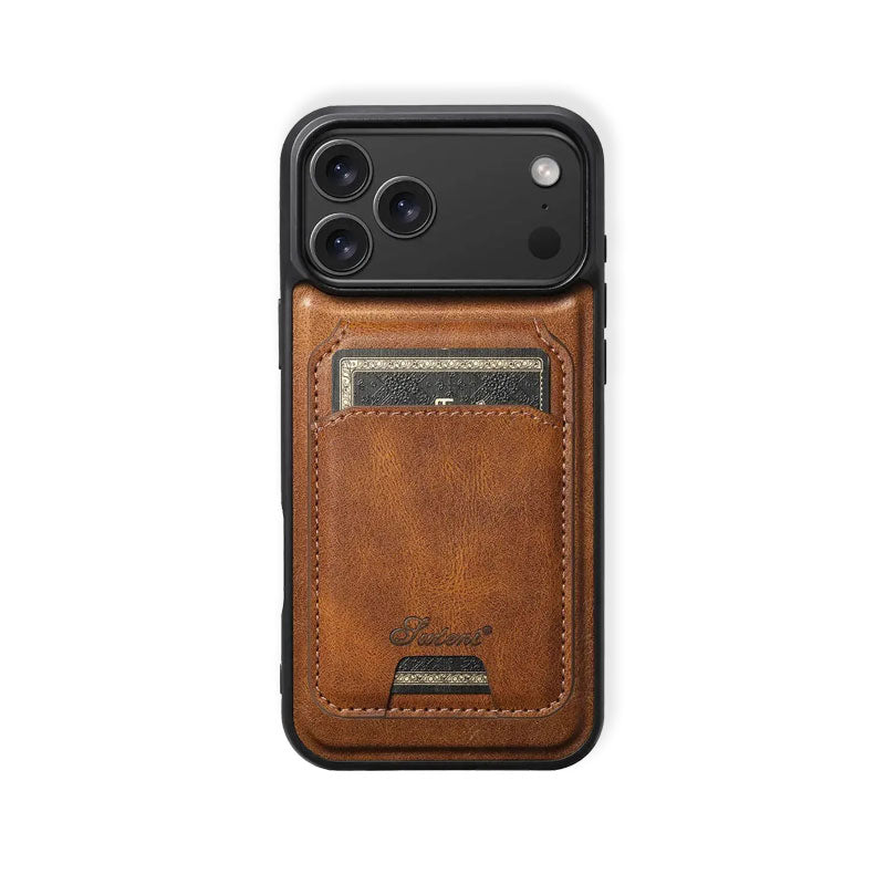 Premium Leather MagSafe Case with Detachable Magnetic Wallet Card Slot - Runycase